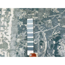 Load image into Gallery viewer, 12&#39;2&quot;x12&#39;2&quot; Blue Broken Persian Tabriz Erased Design Wool and Silk Hand Knotted Square Oriental Rug FWR348096
