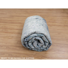 Load image into Gallery viewer, 12&#39;2&quot;x12&#39;2&quot; Blue Broken Persian Tabriz Erased Design Wool and Silk Hand Knotted Square Oriental Rug FWR348096