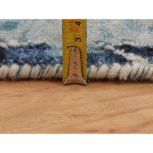 Load image into Gallery viewer, 12&#39;2&quot;x12&#39;2&quot; Blue Broken Persian Tabriz Erased Design Wool and Silk Hand Knotted Square Oriental Rug FWR348096