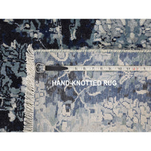 Load image into Gallery viewer, 12&#39;2&quot;x12&#39;2&quot; Blue Broken Persian Tabriz Erased Design Wool and Silk Hand Knotted Square Oriental Rug FWR348096