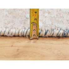 Load image into Gallery viewer, 3&#39;x5&#39; Ivory Touch Of Green Pure Silk With Textured Wool Hand Knotted Oriental Rug FWR348618
