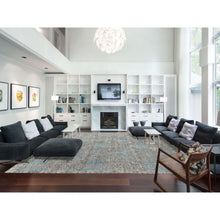 Load image into Gallery viewer, 12&#39;x17&#39;9&quot; Oversized Cypress Tree Design Silk with Textured Wool Hand Knotted Oriental Rug FWR348852