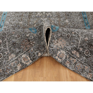 12'x17'9" Oversized Cypress Tree Design Silk with Textured Wool Hand Knotted Oriental Rug FWR348852