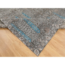 Load image into Gallery viewer, 10&#39;x10&#39; Square Cypress Tree Design Silk with Textured Wool Hand Knotted Oriental Rug FWR348960