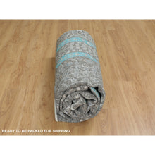 Load image into Gallery viewer, 10&#39;x10&#39; Square Cypress Tree Design Silk with Textured Wool Hand Knotted Oriental Rug FWR348960