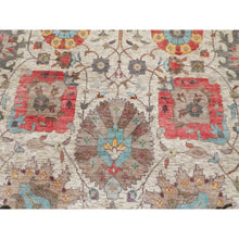 Load image into Gallery viewer, 10&#39;x10&#39; Round Colorful Silk With Textured Wool Tabriz Hand Knotted Oriental Rug FWR349044