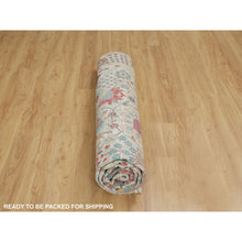 Load image into Gallery viewer, 10&#39;x10&#39; Round Colorful Silk With Textured Wool Tabriz Hand Knotted Oriental Rug FWR349044