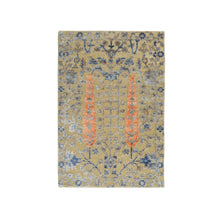 Load image into Gallery viewer, 2&#39;1&quot;x3&#39; Cypress Tree Design Silk With Textured Wool Hand Knotted Oriental Rug FWR349062