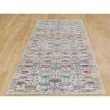 Load image into Gallery viewer, 2&#39;7&quot;x12&#39; Colorful Silk With Textured Wool Tabriz Design Runner Hand Knotted Oriental Rug FWR349134