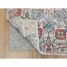 Load image into Gallery viewer, 2&#39;7&quot;x12&#39; Colorful Silk With Textured Wool Tabriz Design Runner Hand Knotted Oriental Rug FWR349134