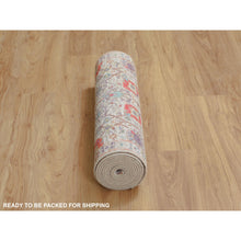 Load image into Gallery viewer, 2&#39;7&quot;x12&#39; Colorful Silk With Textured Wool Tabriz Design Runner Hand Knotted Oriental Rug FWR349134