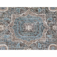 Load image into Gallery viewer, 3&#39;1&quot;x5&#39; Silk With Textured Wool Hi-Low Pile Mamluk Design Runner Hand Knotted Oriental Rug FWR349170