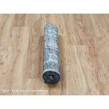 Load image into Gallery viewer, 3&#39;1&quot;x5&#39; Silk With Textured Wool Hi-Low Pile Mamluk Design Runner Hand Knotted Oriental Rug FWR349170