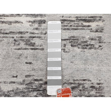 Load image into Gallery viewer, 2&#39;4&quot;x8&#39; Gray Hand Spun Undyed Natural Wool Modern Runner Hand Knotted Oriental Rug FWR349368