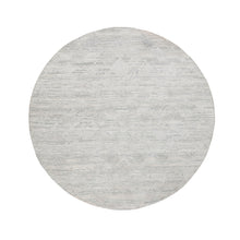 Load image into Gallery viewer, 6&#39;x6&#39; Ivory Hand Spun Undyed Natural Wool Modern Round Hand Knotted Oriental Rug FWR349428