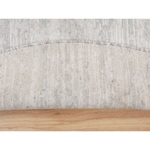 Load image into Gallery viewer, 6&#39;x6&#39; Ivory Hand Spun Undyed Natural Wool Modern Round Hand Knotted Oriental Rug FWR349428