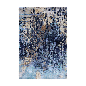 Blue Oriental Rug, Carpets, Handmade, Montana USA.