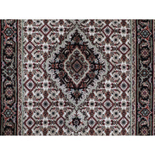 Load image into Gallery viewer, 2&#39;8&quot;x10&#39;1&quot; Ivory Tabriz Mahi Fish Design Wool And Silk Runner Hand Knotted Oriental Rug FWR349896