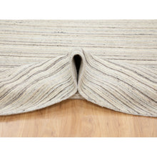 Load image into Gallery viewer, 8&#39;x8&#39; Beige Hand Loomed Organic Wool Modern Round Oriental Rug FWR350094