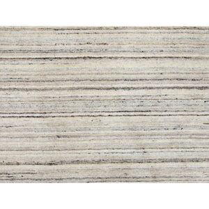 8'x8' Beige Hand Loomed Organic Wool Modern Round Oriental Rug FWR350094