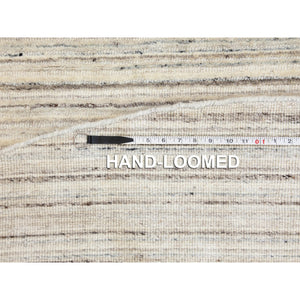 8'x8' Beige Hand Loomed Organic Wool Modern Oriental Rug FWR350100