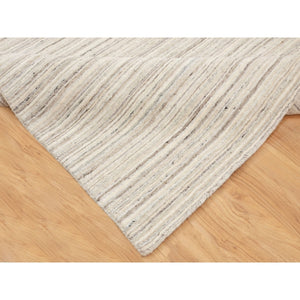 6'x9' Beige Hand Loomed Organic Wool Modern Oriental Rug FWR350106