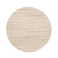 Load image into Gallery viewer, 6&#39;x6&#39; Beige Hand Loomed Organic Wool Modern Round Oriental Rug FWR350124