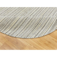 Load image into Gallery viewer, 10&#39;2&quot;x10&#39;2&quot; Round Beige Hand Loomed Natural Wool Plain Modern Oriental Rug FWR350268