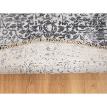 Load image into Gallery viewer, 8&#39;x8&#39; Round Broken Persian Design Wool and Pure Silk Hand Knotted Oriental Rug FWR350310