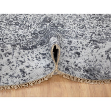 Load image into Gallery viewer, 8&#39;x8&#39; Round Broken Persian Design Wool and Pure Silk Hand Knotted Oriental Rug FWR350310
