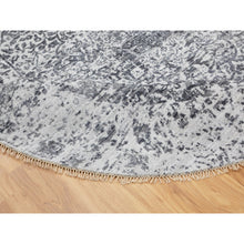 Load image into Gallery viewer, 8&#39;x8&#39; Round Broken Persian Design Wool and Pure Silk Hand Knotted Oriental Rug FWR350310