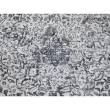 Load image into Gallery viewer, 8&#39;x8&#39; Round Broken Persian Design Wool and Pure Silk Hand Knotted Oriental Rug FWR350310