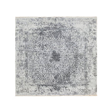 Load image into Gallery viewer, 6&#39;2&quot;x6&#39;2&quot; Square Wool And Silk Hand Knotted Broken Persian Design Hand Knotted Oriental Rug FWR350442