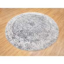 Load image into Gallery viewer, 7&#39;x7&#39; Round Broken Persian Design Wool and Pure Silk Hand Knotted Oriental Rug FWR350448