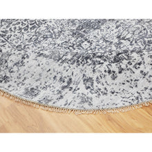 Load image into Gallery viewer, 7&#39;x7&#39; Round Broken Persian Design Wool and Pure Silk Hand Knotted Oriental Rug FWR350448