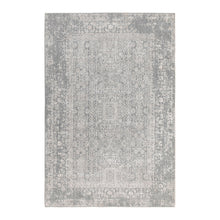 Load image into Gallery viewer, 5&#39;10&quot;x9&#39;1&quot; Gray Fine jacquard Hand Loomed Modern Wool And Art Silk Oriental Rug FWR350454