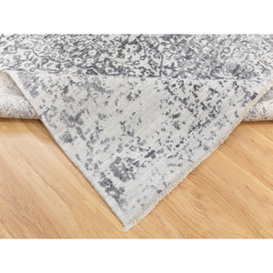 6'x9'2" Wool And Silk Hand Knotted Broken Persian Design Hand Knotted Oriental Rug FWR350538