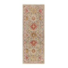 Load image into Gallery viewer, 2&#39;9&quot;x7&#39;10&quot; THE SUNSET ROSETTES Wool And Pure Silk Runner Hand Knotted Oriental Rug FWR350640