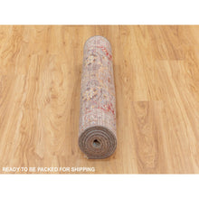 Load image into Gallery viewer, 2&#39;8&quot;x7&#39;10&quot; THE SUNSET ROSETTES Wool And Pure Silk Runner Hand Knotted Oriental Rug FWR350646
