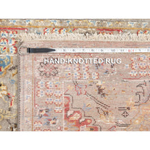 Load image into Gallery viewer, 2&#39;8&quot;x7&#39;10&quot; THE SUNSET ROSETTES Wool And Pure Silk Runner Hand Knotted Oriental Rug FWR350646