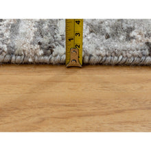 Load image into Gallery viewer, 2&#39;8&quot;x9&#39;10&quot; Natural Colors Abstract Design Wool And Silk Runner Hand Knotted Oriental Rug FWR350712