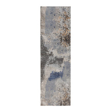 Load image into Gallery viewer, 2&#39;9&quot;x9&#39;8&quot; Gray Abstract Design Wool And Silk Runner Hand Knotted Oriental Rug FWR350730