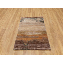 Load image into Gallery viewer, 3&#39;x5&#39; Earth Tone Colors Abstract Design Wool And Silk Hand Knotted Modern Oriental Rug FWR350772