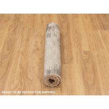 Load image into Gallery viewer, 3&#39;x5&#39; Earth Tone Colors Abstract Design Wool And Silk Hand Knotted Modern Oriental Rug FWR350772