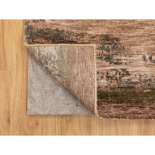 Load image into Gallery viewer, 3&#39;x5&#39; Earth Tone Colors Abstract Design Wool And Silk Hand Knotted Modern Oriental Rug FWR350808