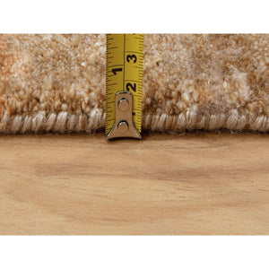 3'x5' Earth Tone Colors Abstract Design Wool And Silk Hand Knotted Modern Oriental Rug FWR350808