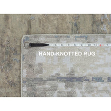 Load image into Gallery viewer, 6&#39;1&quot;x9&#39; Gray Karajeh Design Pure Wool Hand Knotted Oriental Rug FWR350994