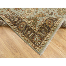 Load image into Gallery viewer, 6&#39;1&quot;x9&#39; Gray Karajeh Design Pure Wool Hand Knotted Oriental Rug FWR350994