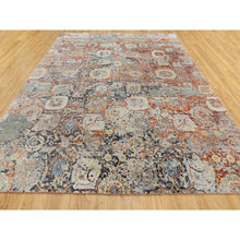 Load image into Gallery viewer, 9&#39;x12&#39; Erased Persian Tabriz Design Hand Knotted Wool and Silk Oriental Rug FWR351234