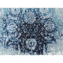 Load image into Gallery viewer, 8&#39;8&quot;x8&#39;8&quot; Wool and Silk Broken Persian Tabriz Erased Design Hand Knotted Round Oriental Rug FWR351294
